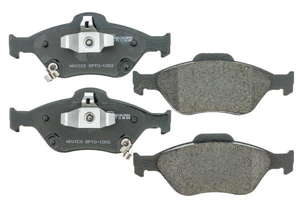 Jeu de 4 plaquettes de frein AISIN ref. BPTO-1002